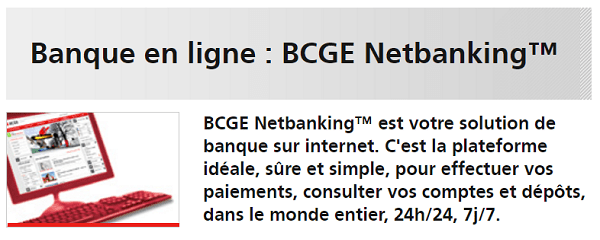 BCGE Netbanking online
