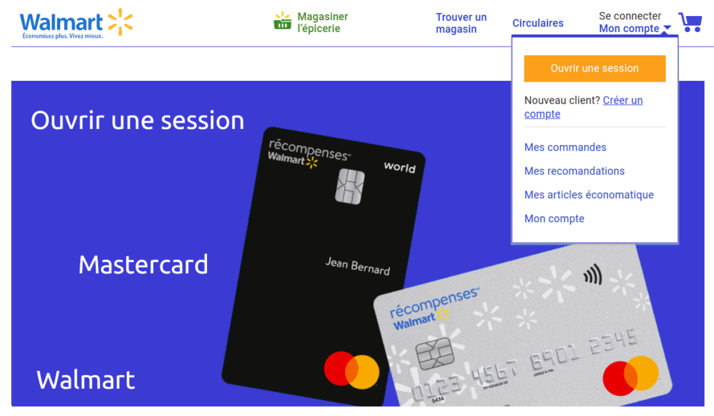 Mastercard Walmart Ouvrir une session