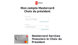 Mon compte Mastercard Choix du président