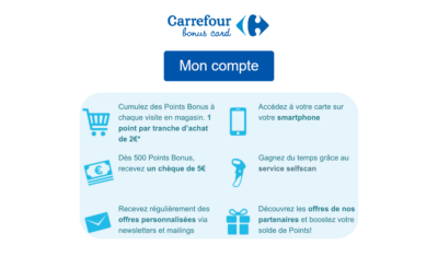 mon compte Carrefour Bonus Card