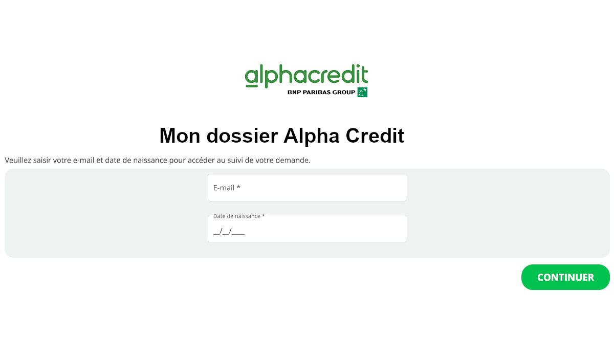 Mon dossier Alpha Credit