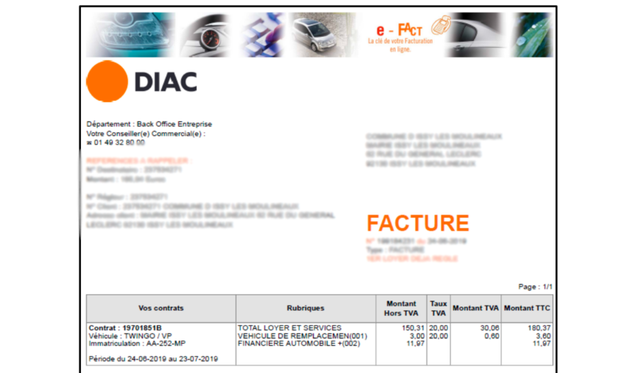 e-facture DIAC