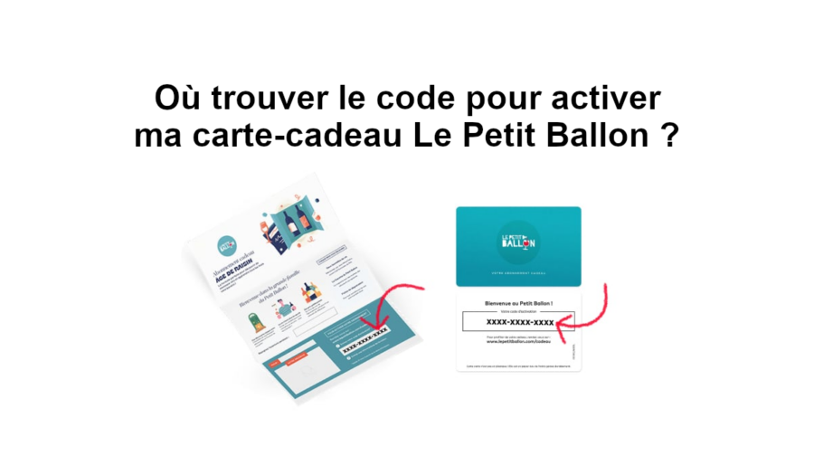 code activer carte cadeau le petit ballon