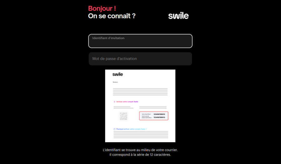 activer mon compte swile co
