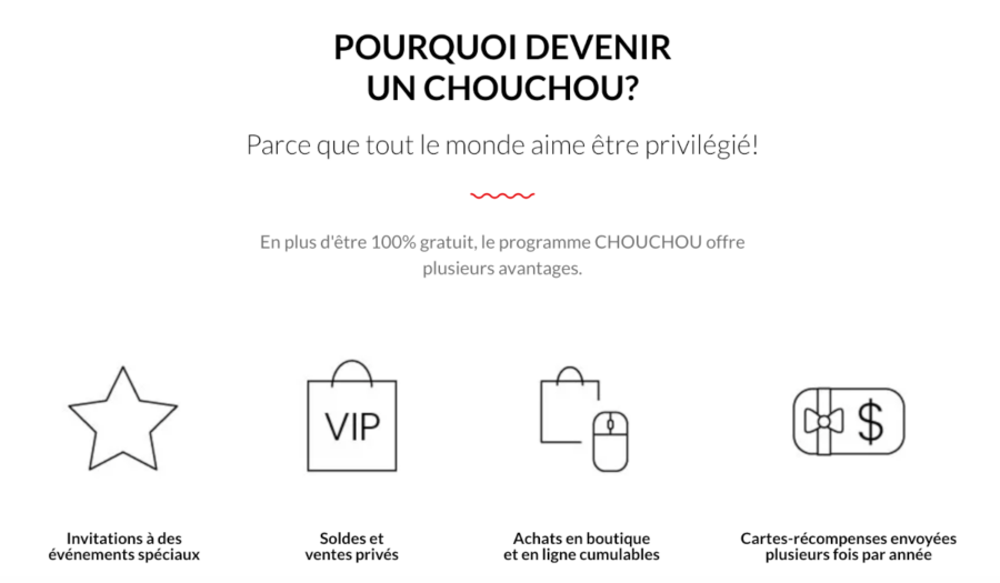 programme de récompense les chouchous