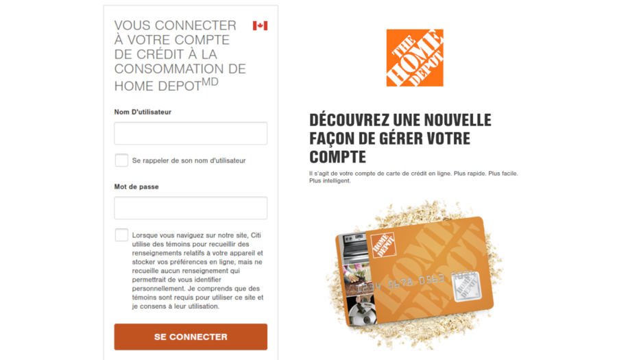 mon compte carte de crédit home depot