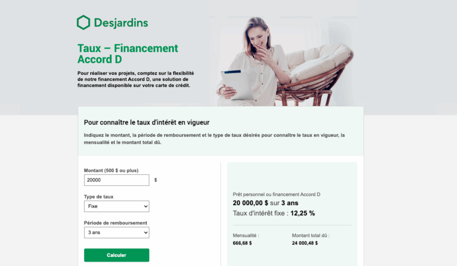 simulation taux financement accord d