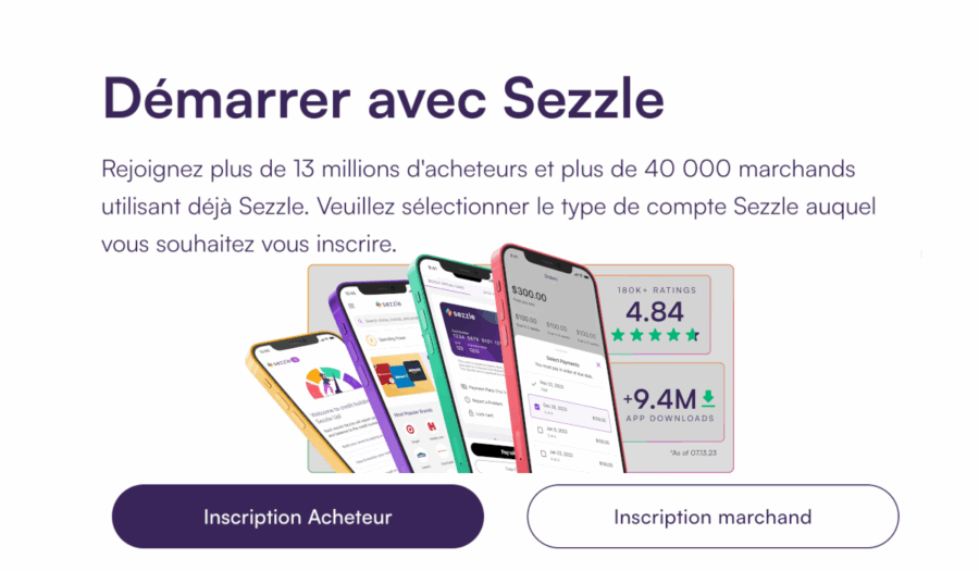 ouvrir un compte Sezzle