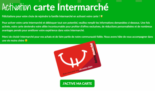 activer carte intermarché belgique