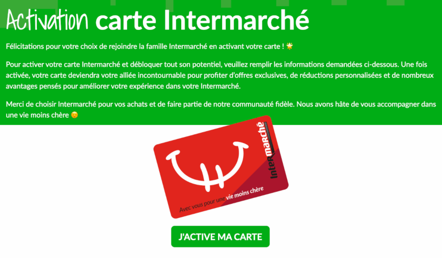 activer carte intermarché belgique