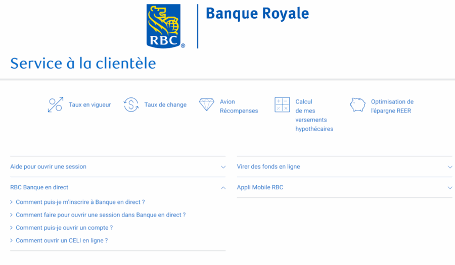 service client RBC