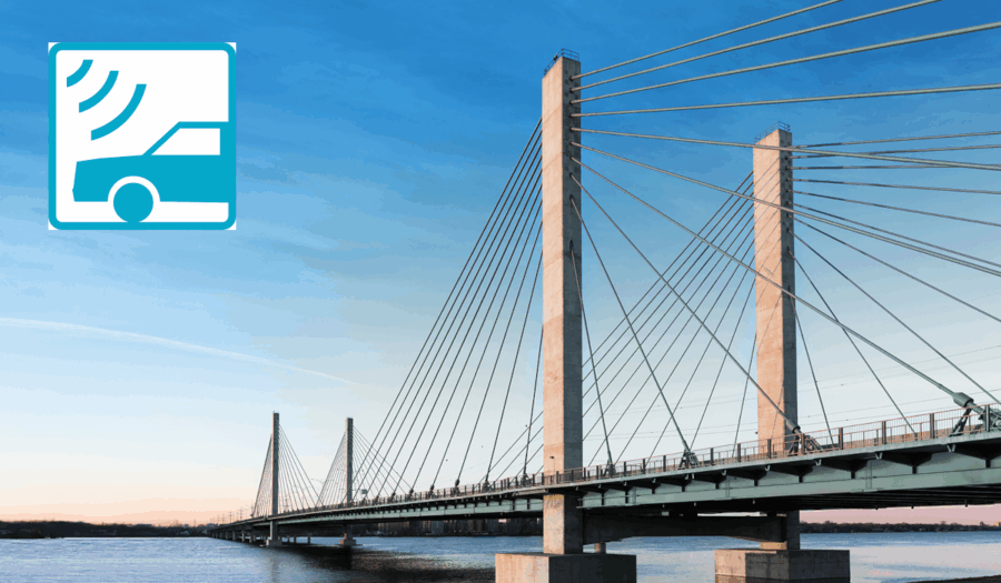 péage pont de l'autoroute 25