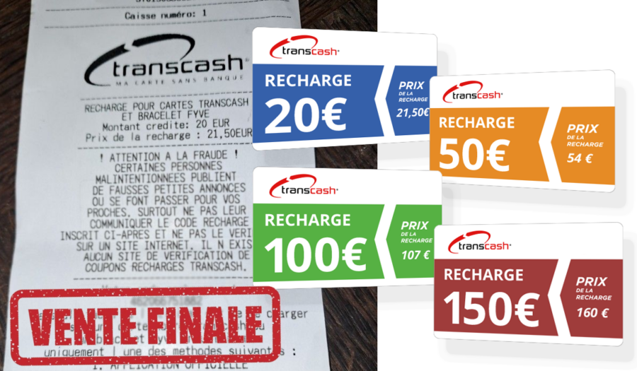 ticket transcash non remboursable