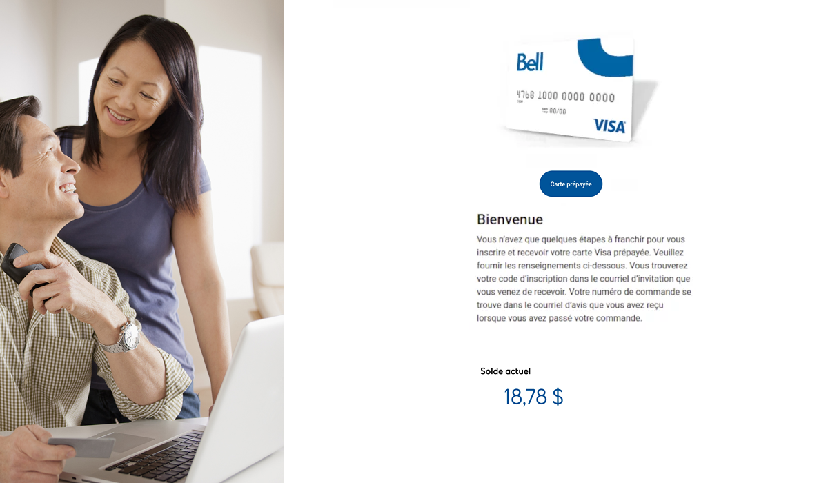 Solde carte Visa prépayée Bell - MyPrepaidCenter Bell