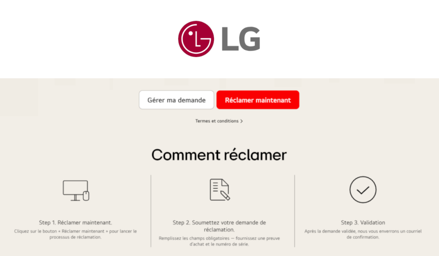 réclamer carte visa lg prépayée offre promo